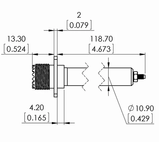 德国GES HB 40 PTFE单极插座，货号7332030